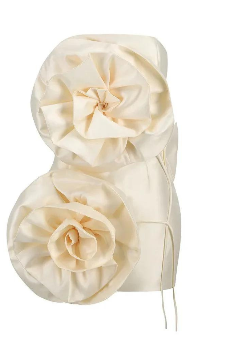 Cari Çiçekli Mini Elbise