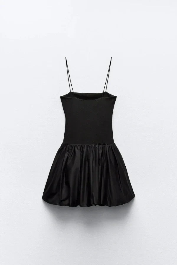 Aubrey Hafif Balon Etek Mini Elbise