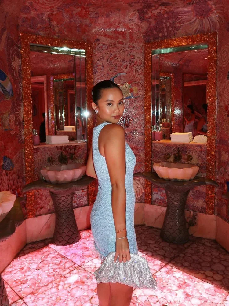 Eliza Işıltılı Mini Elbise