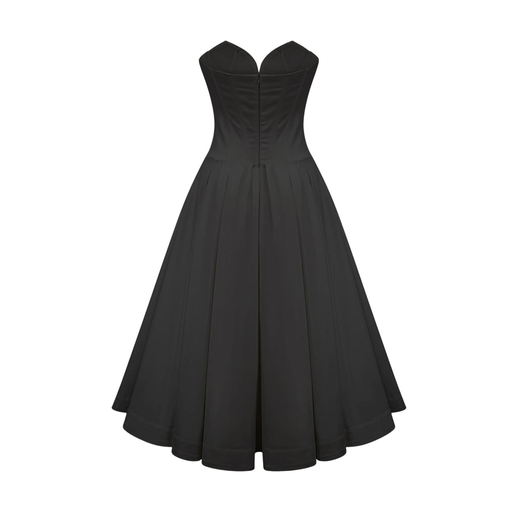 Katherine straplez korse midi elbise