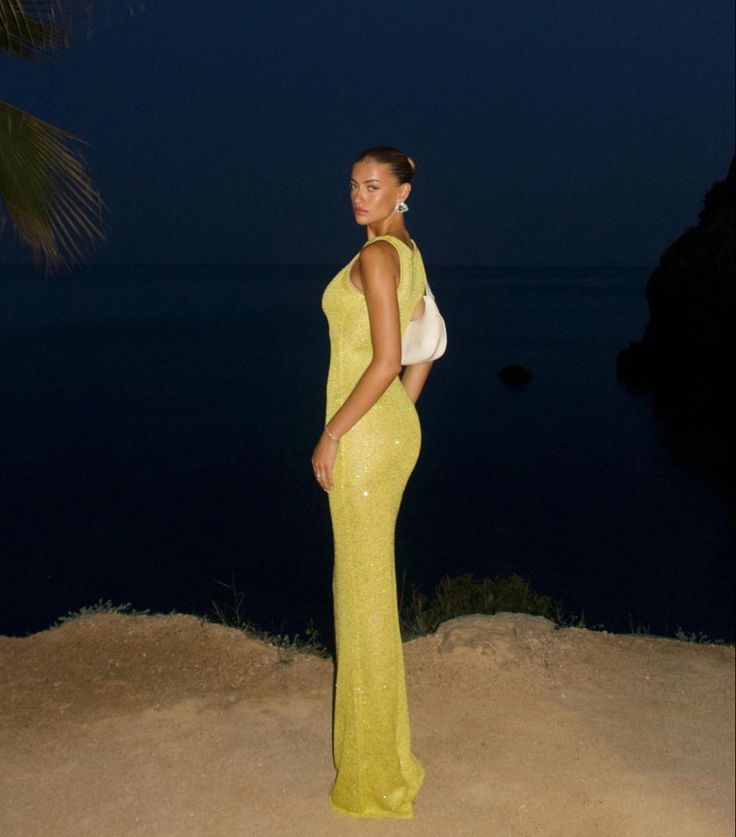 Elsie Işıltılı Maksi Elbise