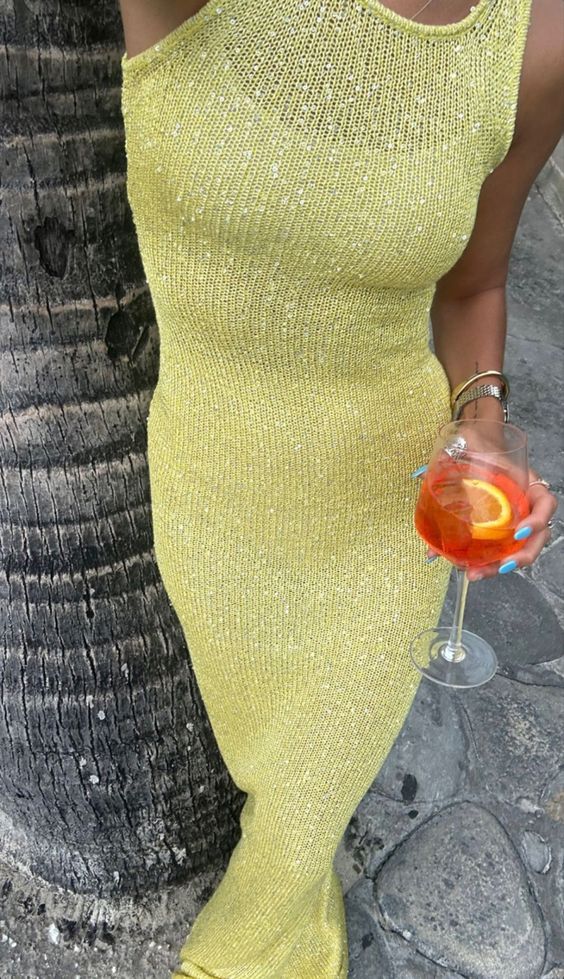 Elsie Işıltılı Maksi Elbise