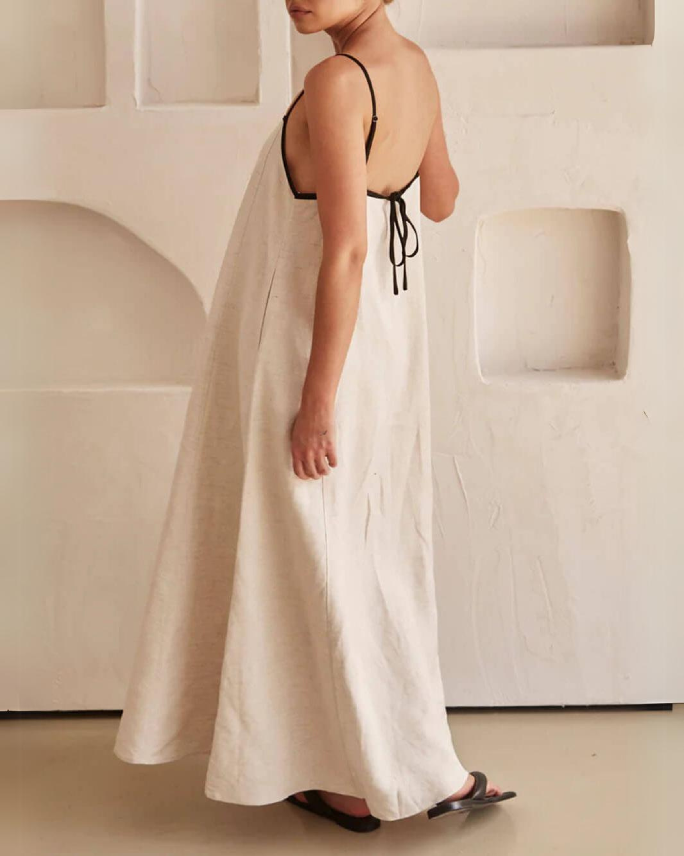 CRIS A-Line Keten Elbise