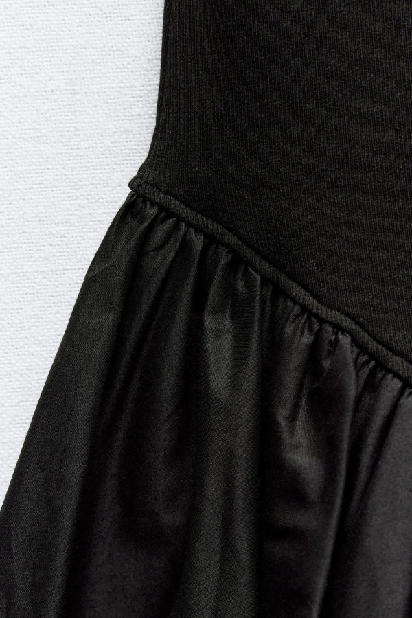 Aubrey Hafif Balon Etek Mini Elbise