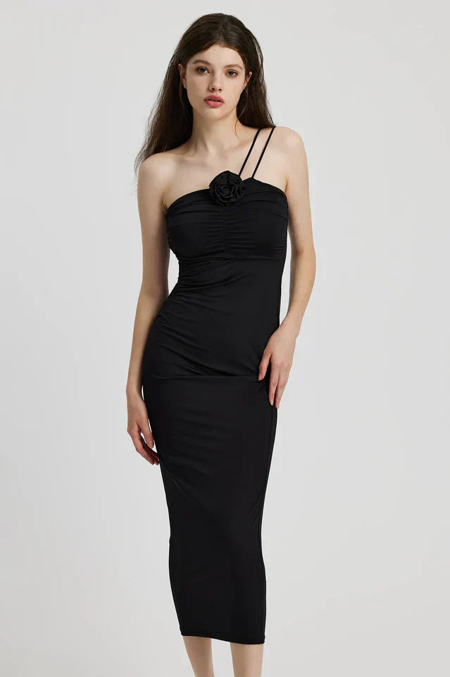 Daisy Halter Midi Elbise