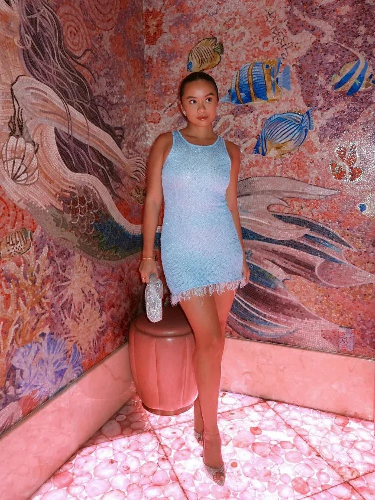 Eliza Işıltılı Mini Elbise