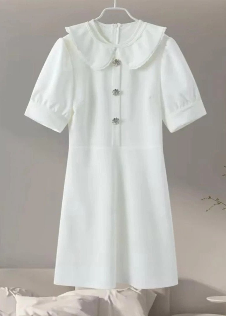 Amelie Vintage Bebe Yaka Mini Elbise