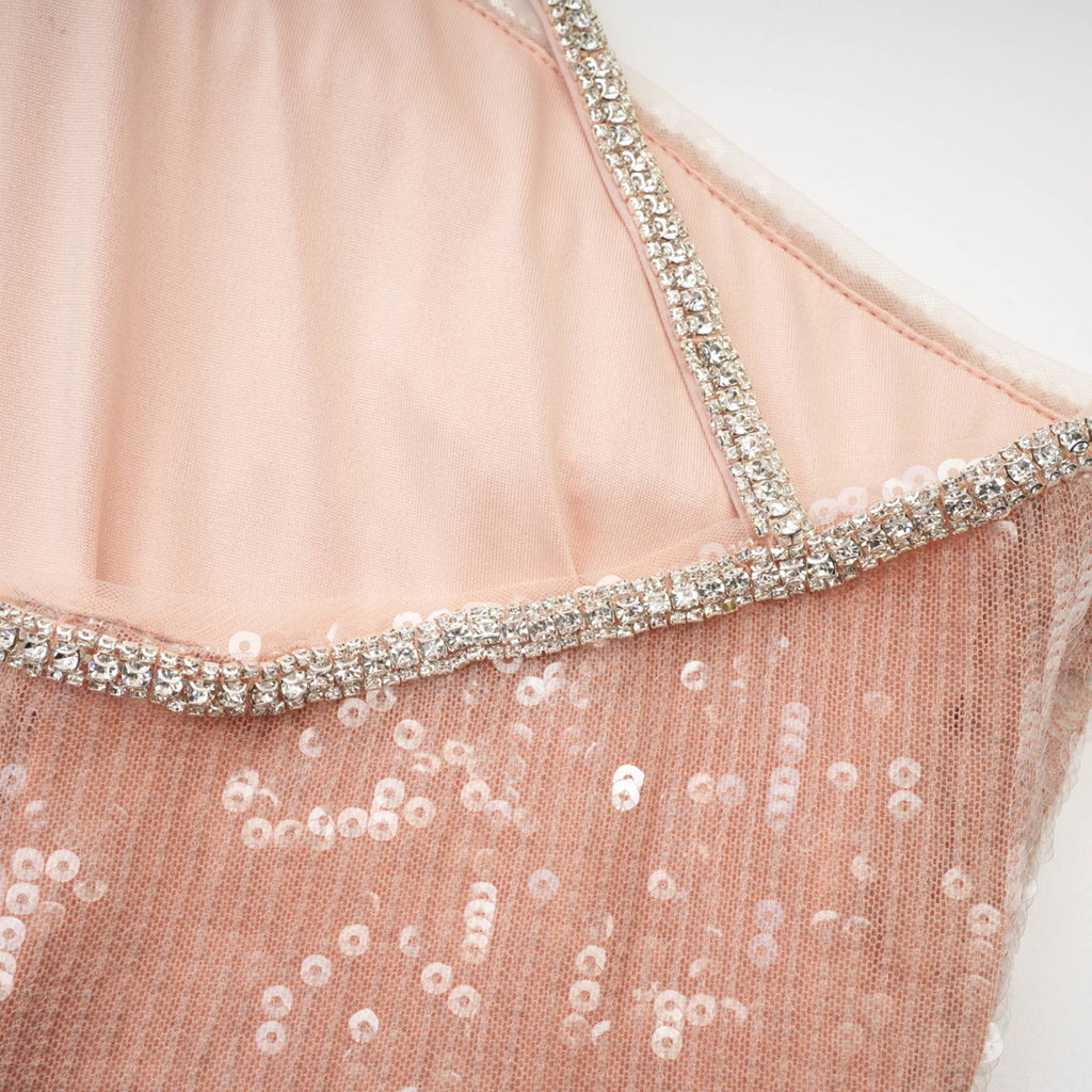 Éadaoin Çiçek Pullu Mini Elbise