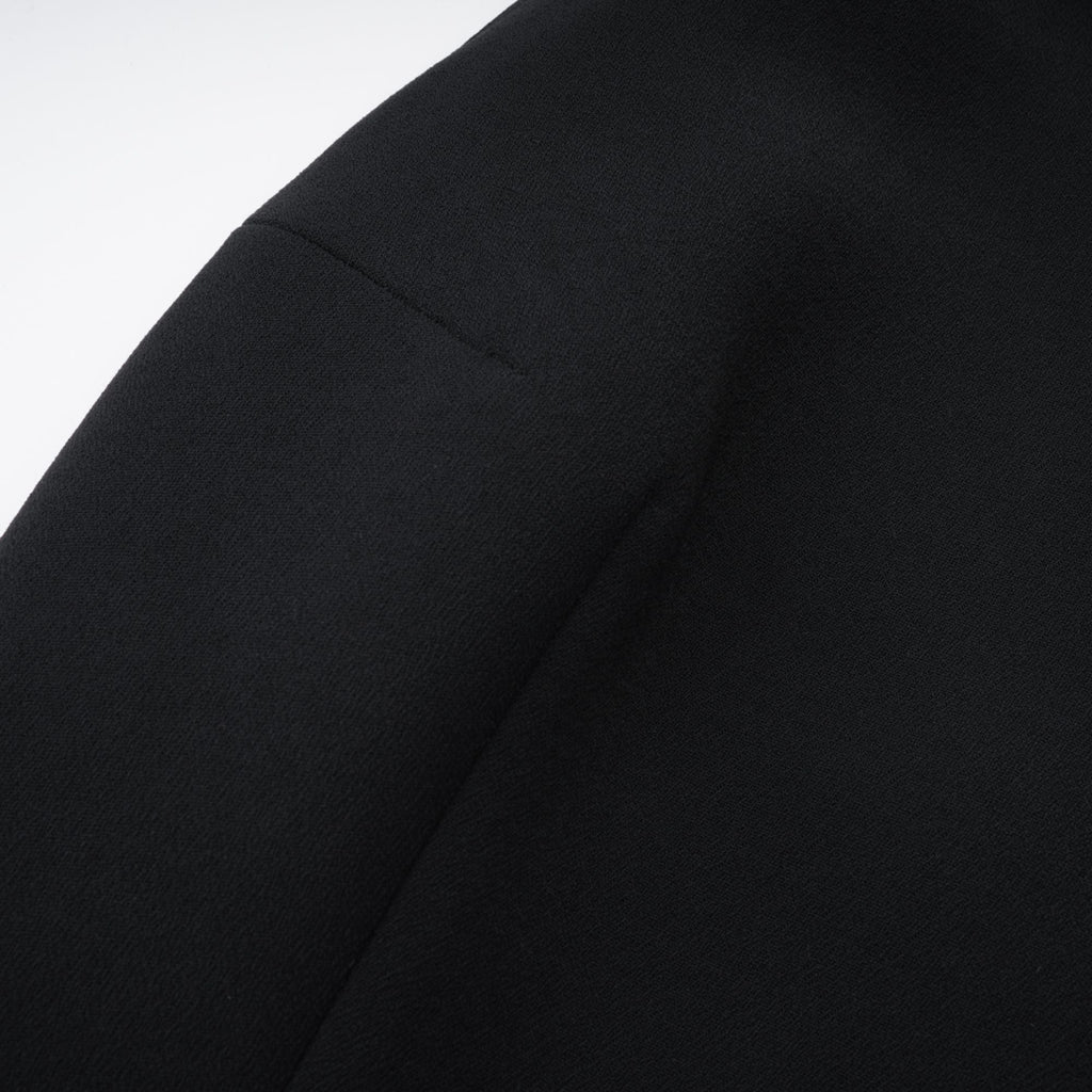 Boyundan Bağlamalı Siyah Mini Elbise Ceketleri