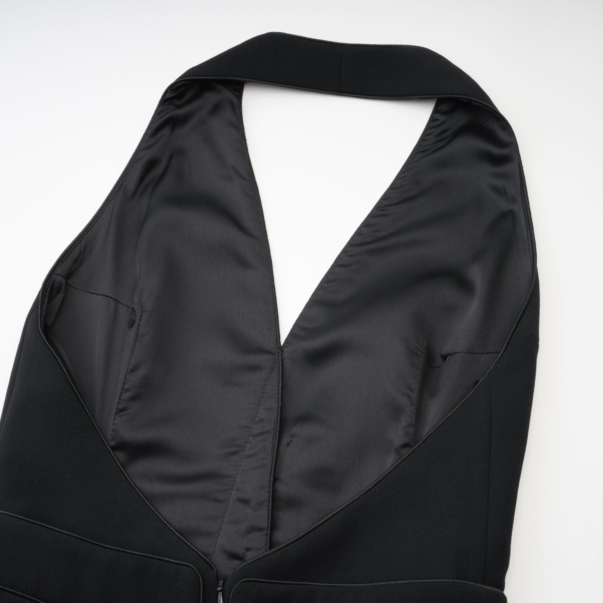 Boyundan Bağlamalı Siyah Mini Elbise Ceketleri