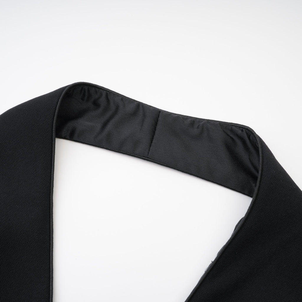 Boyundan Bağlamalı Siyah Mini Elbise Ceketleri