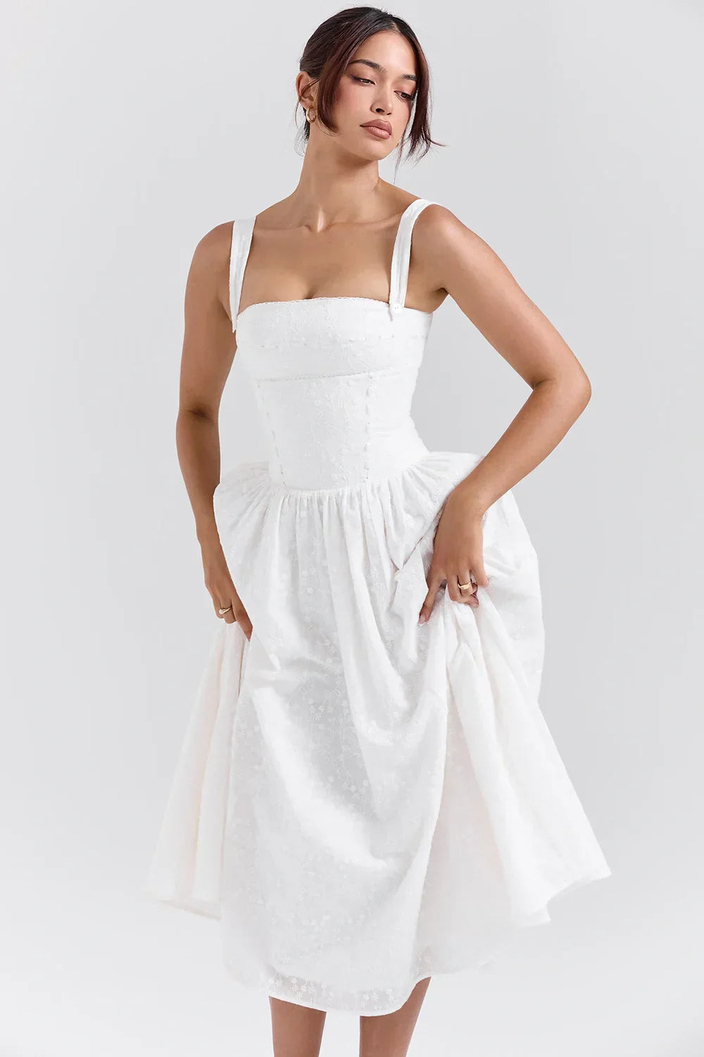 Apolline Geçme Kurdele Midi Elbise